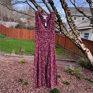 Vintage Floral Button Down Dress